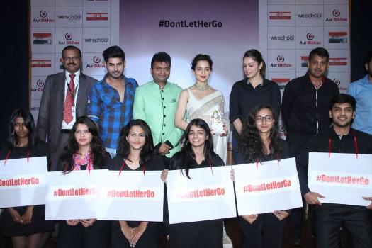 Bollywood actress Kangana Ranaut promotes Swachh Bharat campaign.