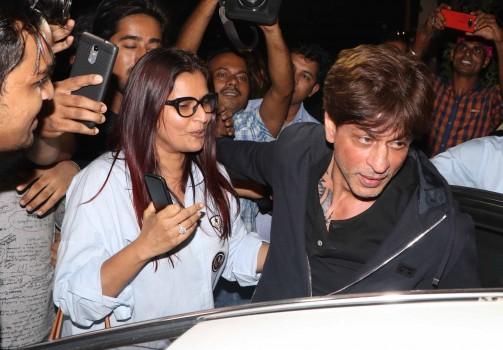 Bollywood actor Shahrukh Khan snapped outside Shankar Mahadevan studio.