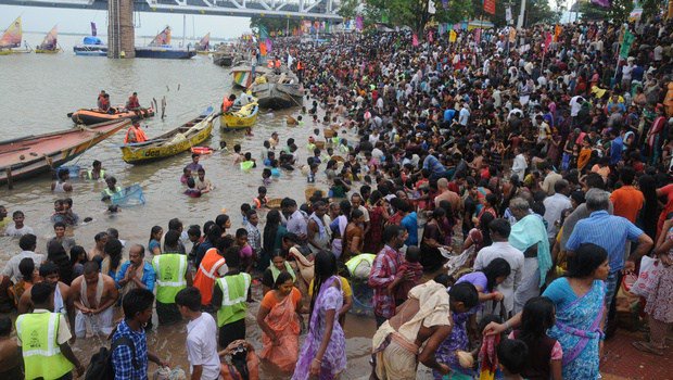 Krishna Pushkaralu, the once in 12 years river festival of Krishna, began in two Telugu states of Telangana and Andhra Pradesh on Friday with fanfare and religious fervour. Krishna Pushkaralu,Krishna Pushkaralu festival,Krishna Pushkaralu begins,take holy dip in Andhra,Telangana,festival of River Krishna,Krishna Pushkaralu celebration,Krishna Pushkaralu pics,Krishna Pushkaralu images,Krishna Pushkaralu photos,Krishna Pushkar
