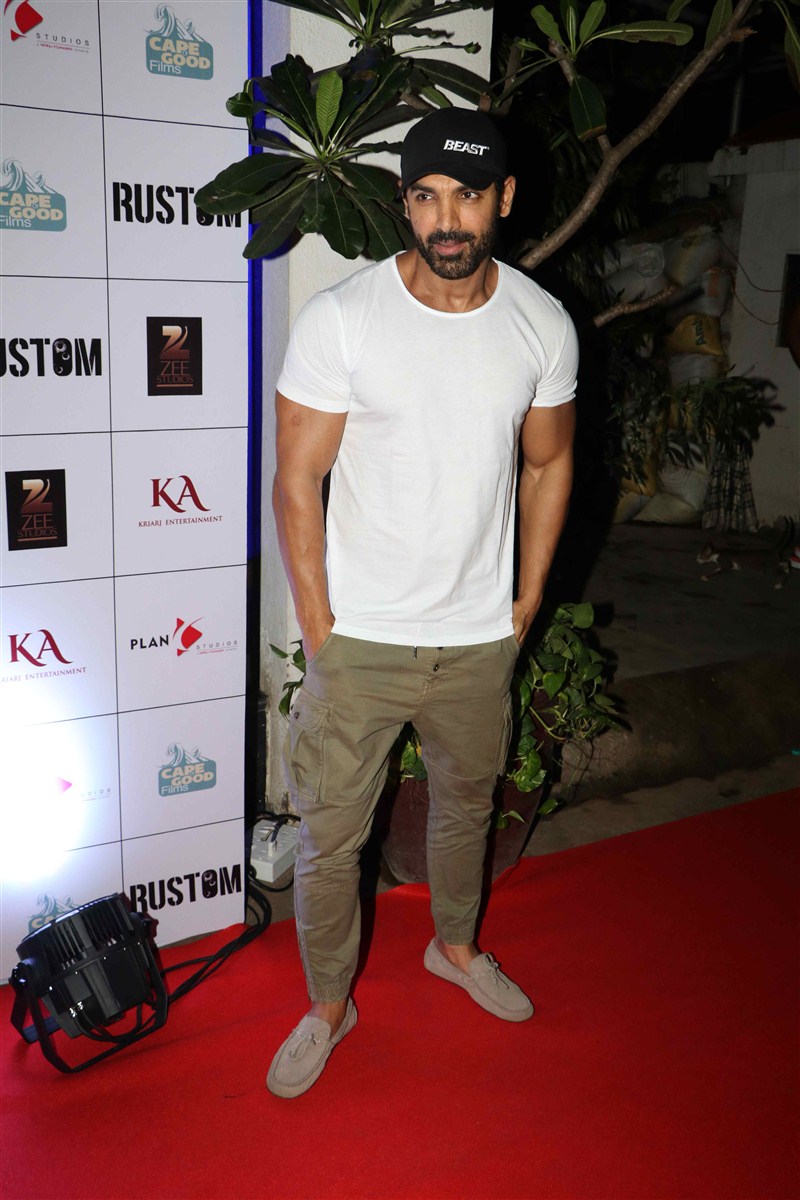 Bollywood celebs like Abhishek Bachchan, Akshay Kumar, Amitabh Bachchan, Shilpa Shetty, Arjan Bajwa, Ileana DCruz, Esha Gupta, Athiya Shetty, John Abraham, Tanishaa Mukerji, Avantika Malik Khan, Imran Khan, Soha Ali Khan, Kunal Khemu, Jackky Bhagnani, Armaan Jain, Esha Deol, Bharat Takhtani, Himansh Kohli, Sophie Choudry, Arjan Bajwa, Bhumi Pednekar, Sanjay Kapoor, Maheep Sandhu, Milan Luthria, Gaurav Chopra & others snapped at the special screening of 'Rustom'. Rustom,Rustom special screening,Amitabh Bachchan,Akshay Kumar,Shilpa Shetty,Rustom special screening pics,Rustom special screening images,Rustom special screening photos,Rustom special screening stills,Rustom special screening pictures
