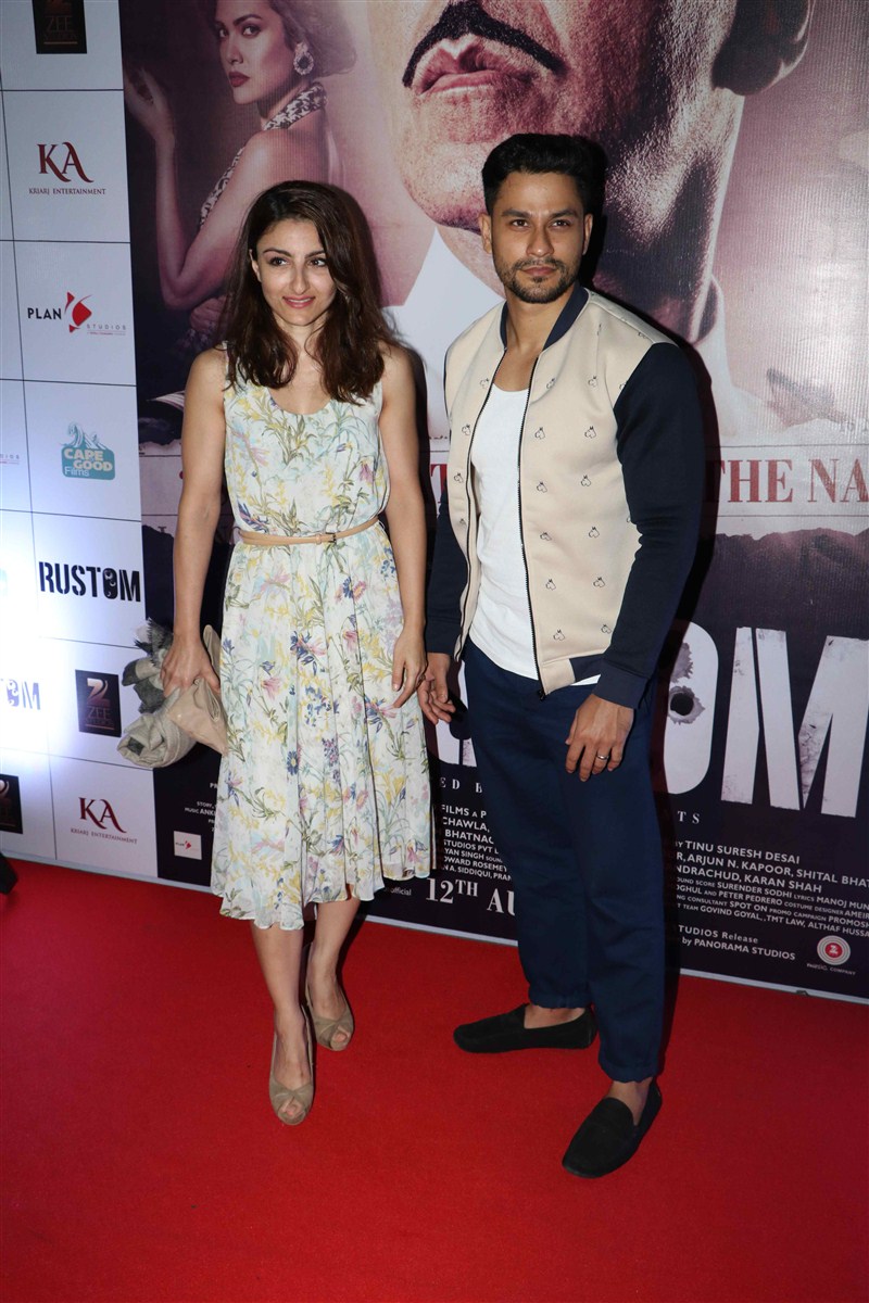 Bollywood celebs like Abhishek Bachchan, Akshay Kumar, Amitabh Bachchan, Shilpa Shetty, Arjan Bajwa, Ileana DCruz, Esha Gupta, Athiya Shetty, John Abraham, Tanishaa Mukerji, Avantika Malik Khan, Imran Khan, Soha Ali Khan, Kunal Khemu, Jackky Bhagnani, Armaan Jain, Esha Deol, Bharat Takhtani, Himansh Kohli, Sophie Choudry, Arjan Bajwa, Bhumi Pednekar, Sanjay Kapoor, Maheep Sandhu, Milan Luthria, Gaurav Chopra & others snapped at the special screening of 'Rustom'. Rustom,Rustom special screening,Amitabh Bachchan,Akshay Kumar,Shilpa Shetty,Rustom special screening pics,Rustom special screening images,Rustom special screening photos,Rustom special screening stills,Rustom special screening pictures