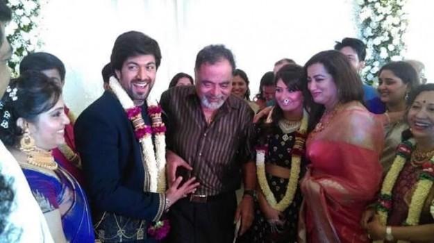 Punith Rajkumar, Ambareesh Yash and Radhika Pandit's engagement