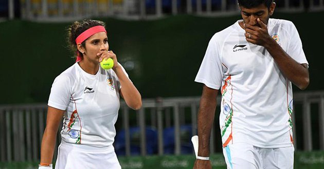 The star Indian duo of Sania Mirza and Rohan Bopanna entered the semi-finals of the mixed doubles tennis event at the ongoing Rio Olympics by defeating Andy Murray and Heather Watson of Britain in straight sets here. Sania Mirza,Rohan Bopanna,Sania Mirza and Rohan Bopanna,Sania Mirza-Rohan Bopanna,Andy Murray,Rio Olympics,Rio Olympics 2016,mixed doubles semi-finals