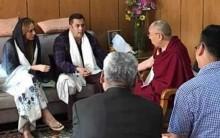 Bollywood actor Salman Khan meets 'Dalai Lama' in Ladakh.