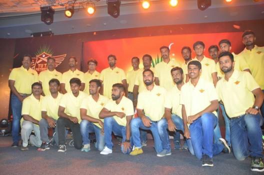 TUTI Patriots Team Anthem Launch event held at ITC Grand Chola in Chennai. Celebs like Prabhu Deva, Director Vijay, Singer Arunraja Kamaraj, Dr. Kumaran, Anthony, Dinesh Karthik, Abhinav Mukund, Lakshmipathy Balaji and others graced the event.