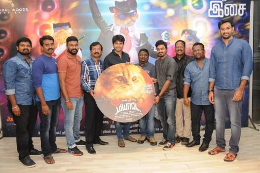 Tamil movie Meow music Launch held at Chennai. Actor Sivakarthikeyan, director Chinaas Palanisamy, producer Vincent Adaikalaraj, cinematographer Bhojan K Dinesh, Music composer Sreejith Edavano, Editor Satish Surya and others graced the event.