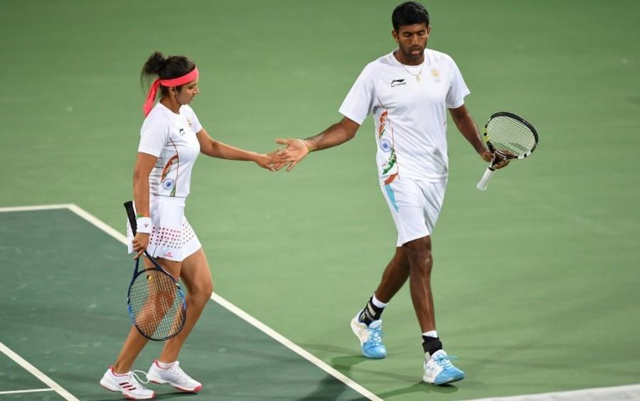 The Indian duo of Sania Mirza and Rohan Bopanna went down fighting in the semi-finals of the mixed doubles tennis event to the US team of Venus Williams and Rajeev Ram at the Rio Olympics here. Sania-Bopanna,Sania Mirza,Rohan Bopanna,mixed doubles semi,Venus Williams,Rajeev Ram,Rio Olympics,Rio Olympics 2016,Rio Olympics pics,Rio Olympics images,Rio Olympics photos,Rio Olympics stills,Rio Olympics pictures