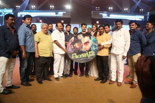 Telugu movie Inkokkadu Audio launch event held at Hyderabad. Celebs like Chiyaan Vikram, Pragya Jaiswal, Anand Shankar, BVSN Prasad, Shibu Thameens, V. Samudra, C Kalyan, anchor Suma and others graced the event.