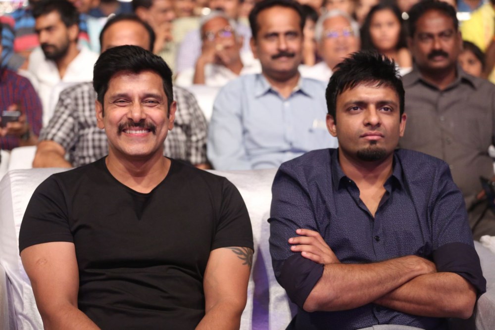 Telugu movie Inkokkadu Audio launch event held at Hyderabad. Celebs like Chiyaan Vikram, Pragya Jaiswal, Anand Shankar, BVSN Prasad, Shibu Thameens, V. Samudra, C Kalyan, anchor Suma and others graced the event. Inkokkadu audio launch,Inkokkadu,Inkokkadu audio,Chiyaan Vikram,Pragya Jaiswal,Anand Shankar,BVSN Prasad,Inkokkadu audio launch pics,Inkokkadu audio launch images,Inkokkadu audio launch photos,Inkokkadu audio launch stills,Inkokkadu audio launch pictures