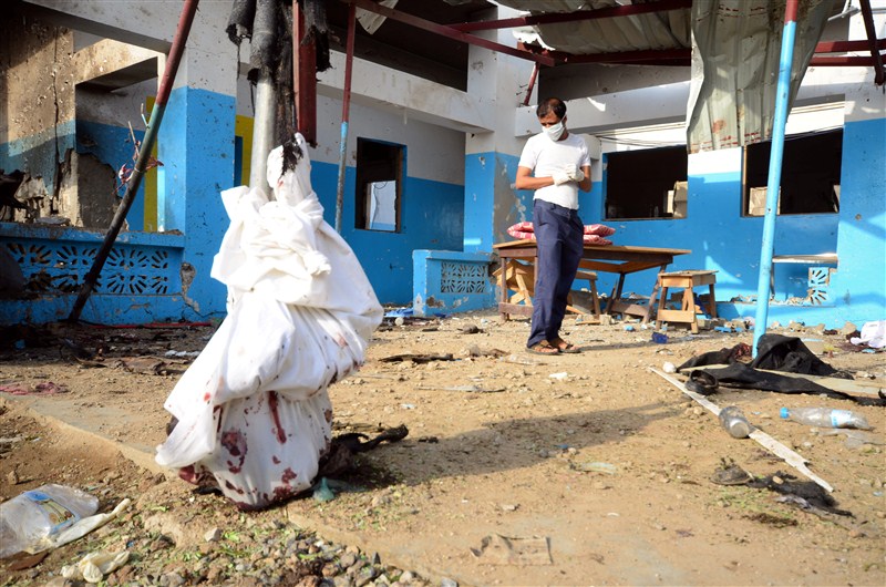 A Saudi-led coalition air strike hit a hospital operated by Medecins Sans Frontieres in northern Yemen on Monday, killing at least 11 people and wounding 19, the aid group said. MSF hospital,MSF hospital in Yemen,Yemen hit by air strike,Sans Frontieres,Saudi-led coalition air strike,Medecins Sans Frontieres,Yemen