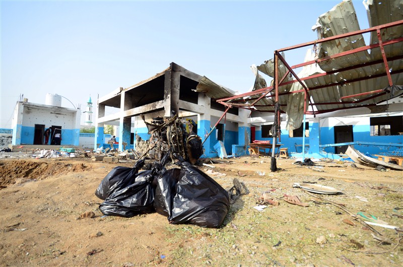A Saudi-led coalition air strike hit a hospital operated by Medecins Sans Frontieres in northern Yemen on Monday, killing at least 11 people and wounding 19, the aid group said. MSF hospital,MSF hospital in Yemen,Yemen hit by air strike,Sans Frontieres,Saudi-led coalition air strike,Medecins Sans Frontieres,Yemen