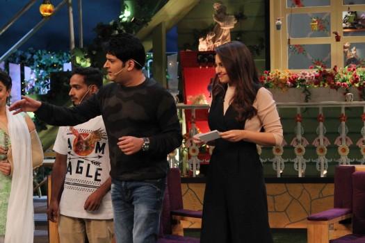Bollywood actress Sonakshi Sinha promotes Akira movie on the sets of The Kapil Sharma Show.