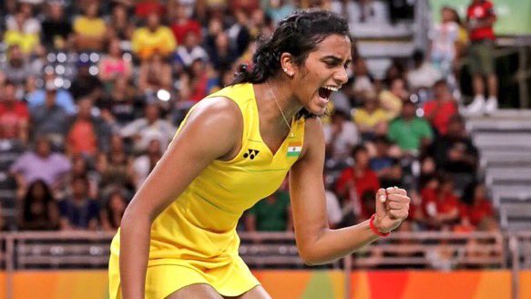 India's P.V. Sindhu thumped Nozomi Okuhara of Japan to enter the final of the women's singles event of badminton competitions, assuring the country at least a silver medal at the Olympic Games here on Thursday. PV Sindhu,PV Sindhu in Final,PV Sindhu in badminton final,badminton final,Nozomi Okuhara,badminton competitions,PV Sindhu pics,PV Sindhu images,PV Sindhu photos,PV Sindhu stills,PV Sindhu pictures