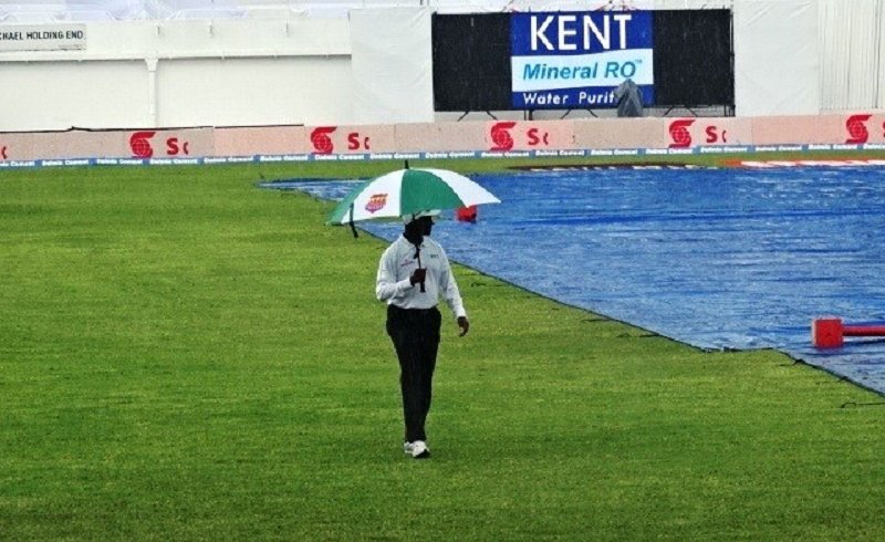 Rain played spoilsport in the first session of the opening day of the fourth and final Test between India and the West Indies, as the hosts reached 62/2 before the interruption at the Queen's Park Oval here on Thursday. India,India vs West Indies,West Indies,India vs West Indies Test Series,india vs west indies 2016,Rain halts first session