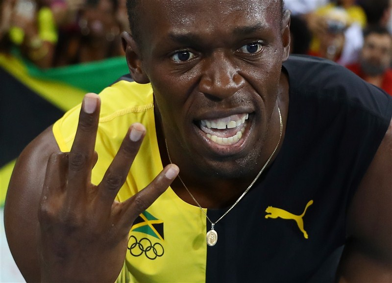 Usain Bolt on Friday led Jamaica to the men's 4x100 metres relay gold medal at the Rio Olympics. Usain Bolt,Usain Bolt makes History,Usain Bolt makes History in Triple-Triple,Jamaica wins Sprint,Sprint Relay,Usain BOlt Rio Olympics,Usain Bolt pics,Usain Bolt images,Usain Bolt photos