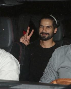 Bollywood actor Shahid Kapoor and Dino Morea spotted at Bandra.