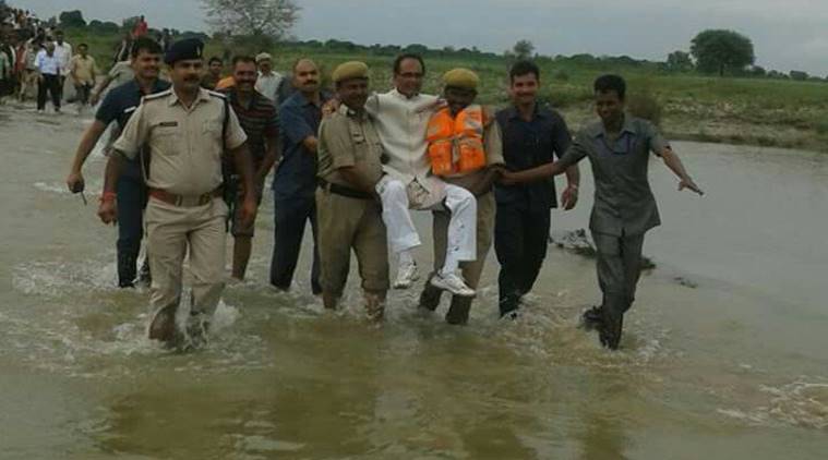 With several days of continuous downpour in the Vindhya region of Madhya Pradesh, about 100 villages in Rewa and Satna district have been devastated by floods, officials said on Sunday. Shivraj Singh Chouhan,flood-affected areas,Madhya Pradesh,Madhya Pradesh CM,floods,floods in MP,Rewa and Satna district