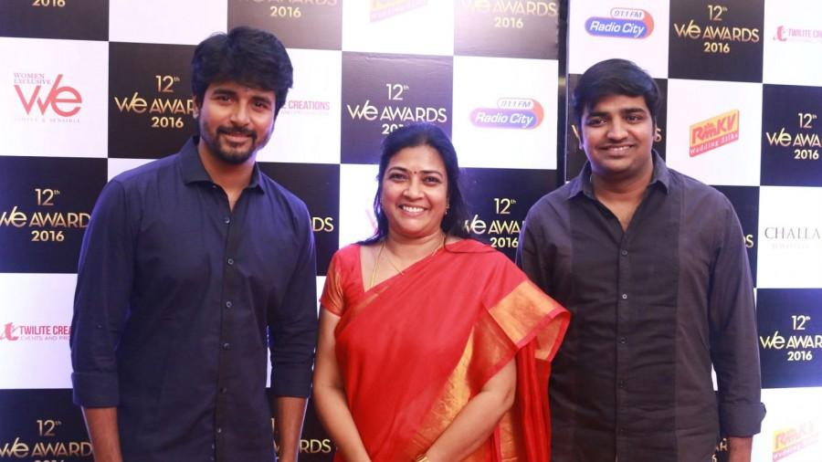 Sivakarthikeyan, Vikram Prabhu, SJ Surya, Atlee, Priya, Santhosh Narayanan, Meena with her daughter Nainika, K Bhagyaraj, Poornima Bhagyaraj, Lakshmy Ramakrishnan, Sathish, Viji Chandrasekhar, Archana Kalpathi, Dhananjayan, Lakshmi Ujjaini, Sheriff, Mime Gopi, Jupiter Suresh, Nallammai Ramanathan, Karthik Srinivasan, Sri Krishna Sweets Murali, Dushyanth Ramkumar, SV Sekar, Veena Kumaravel, Sundaresan, Kadhambari, Barath Joshi, VIT Vishwanath, Patricia Narayanan, Dharma (VP, Twilite Creations), Vishwanath (VIT Chancellor), Bharathiraja, , Rangaraj Pandey, Jayanthilal Challani, Varatharajan Sowbagya, Sumathi Srinivas, O.S. Arun graced the we magazine awards event. 12th We Awards 2016,12th We Awards,Sivakarthikeyan,SJ Surya,Vikram Prabhu,Pa Ranjith,Atlee,Meena,Nainika,12th We Awards 2016 pics,12th We Awards 2016 images,12th We Awards 2016 photos,12th We Awards 2016 stills,12th We Awards 2016 pictures