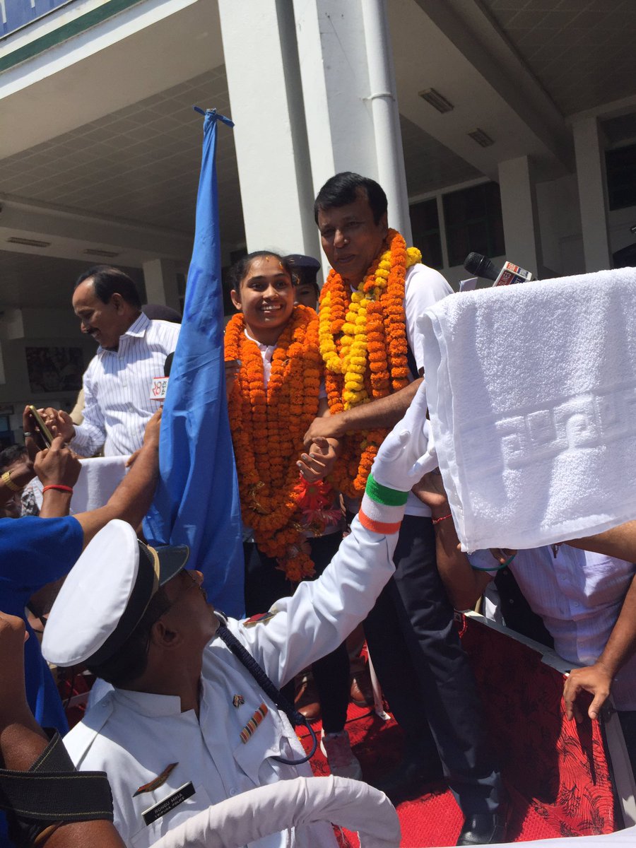 The Tripura government on Monday gave a grand reception to ace gymnast Dipa Karmakar, the first Indian gymnast to take part in an Olympic final. Dipa Karmakar,Gymnast Dipa Karmakar,Dipa Karmakar reaches Tripura,Dipa Karmakar receives Grand welcome,Dipa Karmakar pics,Dipa Karmakar images,Dipa Karmakar photos,Dipa Karmakar stills,Dipa Karmakar pictures