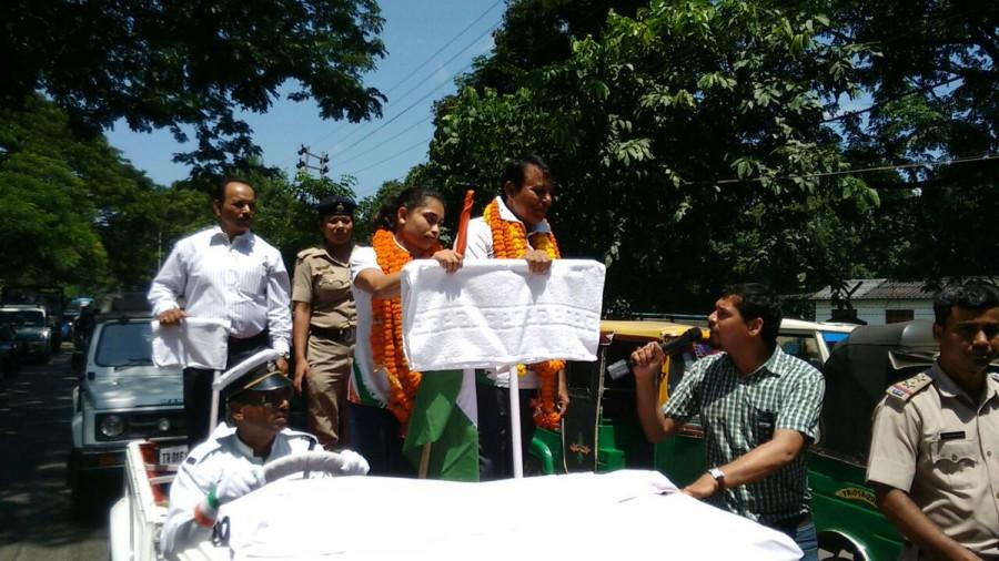 The Tripura government on Monday gave a grand reception to ace gymnast Dipa Karmakar, the first Indian gymnast to take part in an Olympic final. Dipa Karmakar,Gymnast Dipa Karmakar,Dipa Karmakar reaches Tripura,Dipa Karmakar receives Grand welcome,Dipa Karmakar pics,Dipa Karmakar images,Dipa Karmakar photos,Dipa Karmakar stills,Dipa Karmakar pictures