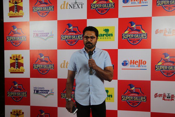 Celebs like Samantha, R. Sarathkumar, Raai Laxmi, Dhansika, Hansika Motwani, Vedhika, Meena, Aishwarya, Khushbu Sundar, Bhagyaraj, Poornima Bhagyaraj, Jayam Ravi, Janani Iyer, Vikram Prabhu, Prabhu, Nasser, Suja Varunee, former Cricket player Zaheer Khan, Azharuddin, Ashish Nehra and others graced at Chepauk Super Gillies team launch. Chepauk Super Gillies,Chepauk Super Gillies team launch,Samantha,Dhansika,Hansika Motwani,Raai Laxmi,Vedhika,Meena,Aishwarya,Khushbu Sundar,Bhagyaraj,Chepauk Super Gillies team launch pics,Chepauk Super Gillies team launch images,Chepauk Super Gillies tea