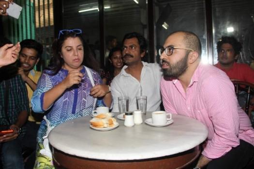 Farah Khan, Nawazuddin Siddiqui and Ritesh Batra attend the launch of 'Poetic License' in Mumbai.