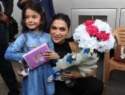 Bollywood actress Deepika Padukone spotted at Mehboob Studio in Bandra, Mumbai.