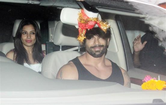 Bollywood actress Bipasha Basu and Karan Singh Grover spotted in Juhu.