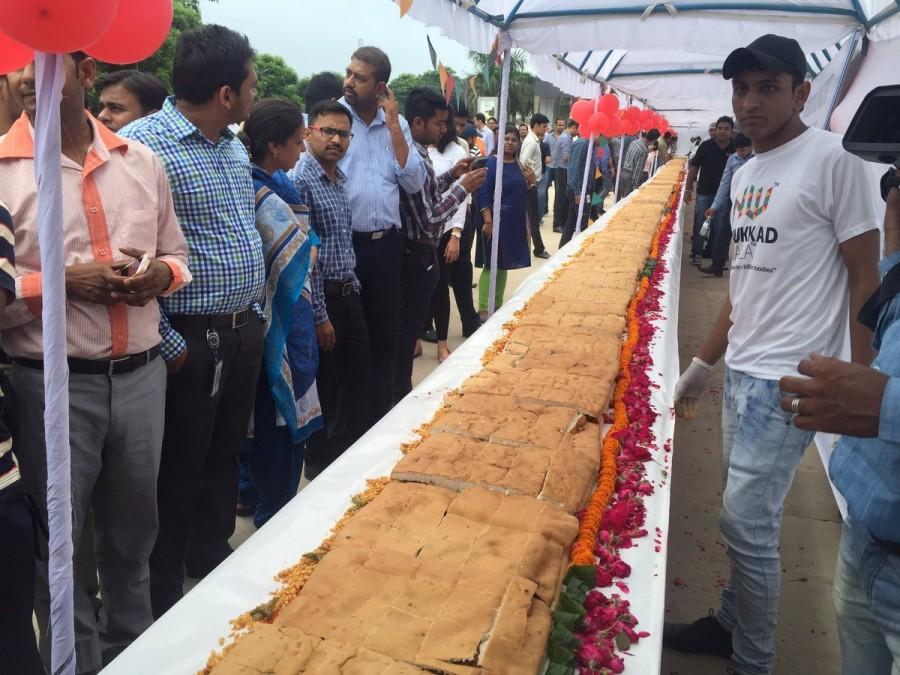 A team of 25 people used 200 kg of potatoes and bread each to make the world's longest Vada Pao in just three hours -- 145 feet long. So said a spokesperson for Nukkadwala, a chain of restaurants which brings street food from across India, on Tuesday, the World Vada Pao Day. Vada Pao,Longest Vada Pao,Worlds Longest Vada Pao,Big Vada Pao,Biggest Vada Pao,145 feet Vada Pao,World's longest Vada Pao