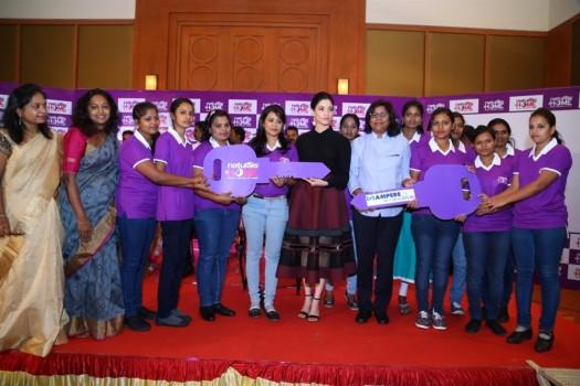 South Indian actress Tamannaah Bhatia launches Naturals Salon @Home Shopping Mall in Coimbatore.