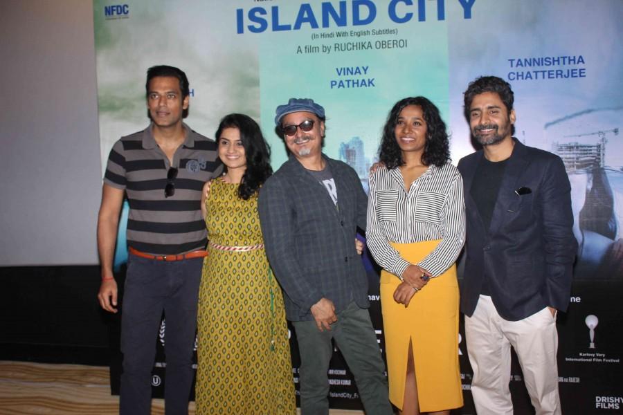 Bollywood movie Trailer launch of film Island City,Island City Trailer Launch,Vinay Pathak,Amruta Subhash,Tannishtha Chatterjee,Samir Kochhar,Island City Trailer,Island City Trailer Launch pics,Island City Trailer Launch images,Island City Trailer Launch photos,Island Ci