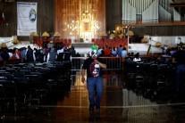 Masked lucha libre wrestlers take part in an annual pilgrimage to the Basilica of Our Lady Guadalupe in Mexico City.