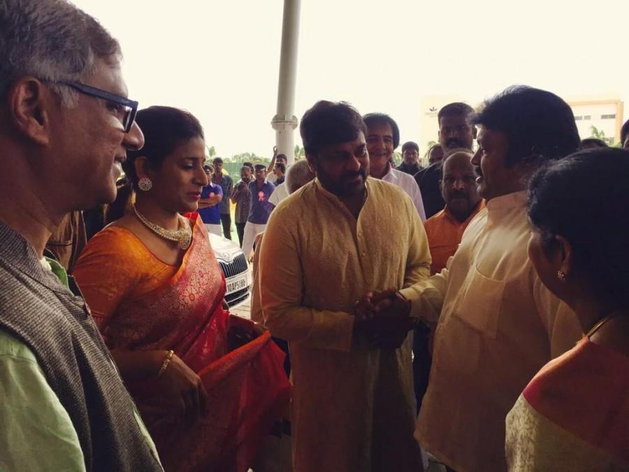 Vijay, Sivakarthikeyan, Chiranjeevi, Keerthy Suresh at Raadhika Sarathkumar's daughter Rayane wedding. Vijay,Sivakarthikeyan,Chiranjeevi,Keerthy Suresh,Raadhika Sarathkumar,Raadhika Sarathkumar daughter,raadhika sarathkumar daughter marriage,Rayane wedding pics,Rayane wedding images,Rayane wedding photos