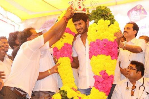 South Indian Actor Vishal inaugurated Children's medical camp at Triplicane.