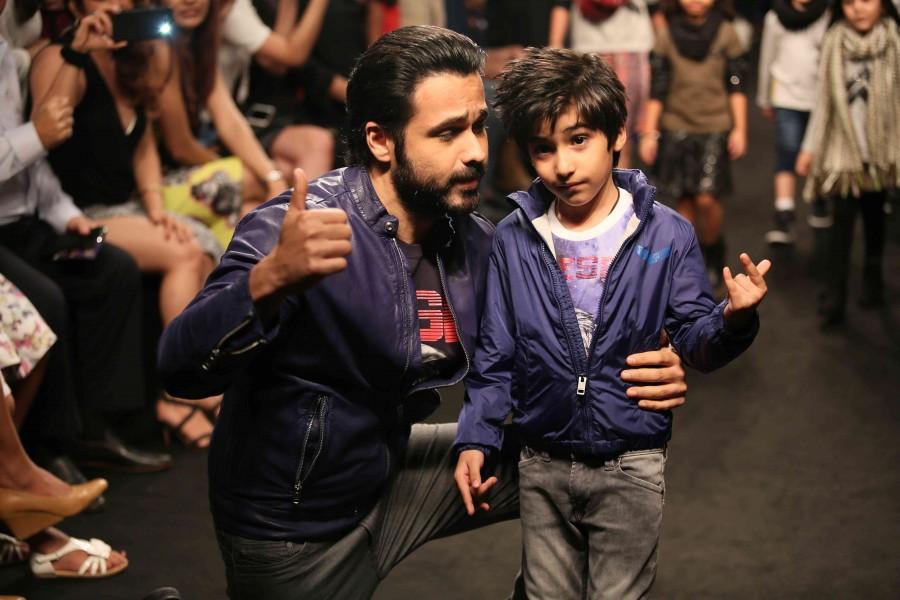 Bollywood actor Emraan Hashmi walks the ramp with his son Ayaan Hashmi at the Hamleys Show in Lakme Fashion Week 2016. Emraan Hashmi,Emraan Hashmi walks the ramp with his son,Ayaan Hashmi,Emraan Hashmi son Ayaan Hashmi,Ayaan Hashmi at Lakme Fashion Week,Emraan Hashmi at Lakme Fashion Week,Lakme Fashion Week 2016,Emraan Hashmi pics,Emraan Hashmi images,Emraan Hashmi photos