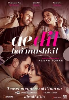 Ae Dil Hai Mushkil is an upcoming Bollywood romantic drama film written, directed and produced by Karan Johar under the Dharma Productions banner. The film stars Ranbir Kapoor, Aishwarya Rai Bachchan and Anushka Sharma in the lead role, while Lisa Haydon appears in the supporting role.