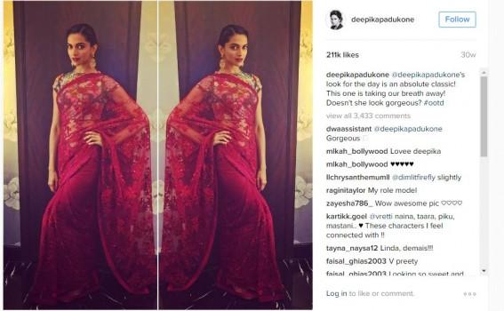 The list of Top performing Insta OOTD's includes likes of Shay Mitchell of Pretty Little Liars fame, actor and singer Victoria Justice, Hollywood actress Bella Thorne, Russian Youtube sensation Kate Clapp, fellow youtuber Connor Franta and yet another YouTube-famous name Bethany Mota in addition to Deepika.