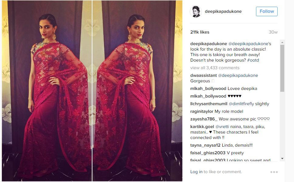 The list of Top performing Insta OOTD's includes likes of Shay Mitchell of Pretty Little Liars fame, actor and singer Victoria Justice, Hollywood actress Bella Thorne, Russian Youtube sensation Kate Clapp, fellow youtuber Connor Franta and yet another YouTube-famous name Bethany Mota in addition to Deepika. Deepika Padukone,Shay Mitchell,singer Victoria Justice,Bella Thorne,Kate Clapp,YouTube-famous,Bethany Mota,OOTD posts 2016,OOTD posts