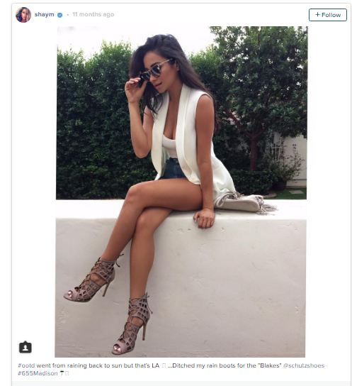 The list of Top performing Insta OOTD's includes likes of Shay Mitchell of Pretty Little Liars fame, actor and singer Victoria Justice, Hollywood actress Bella Thorne, Russian Youtube sensation Kate Clapp, fellow youtuber Connor Franta and yet another YouTube-famous name Bethany Mota in addition to Deepika. Deepika Padukone,Shay Mitchell,singer Victoria Justice,Bella Thorne,Kate Clapp,YouTube-famous,Bethany Mota,OOTD posts 2016,OOTD posts