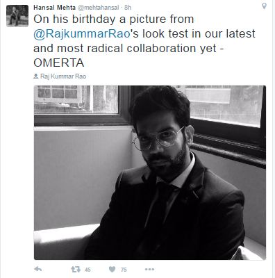 Hansal Mehta reveals Rajkumar Rao's look from Omerta on his birthday ...