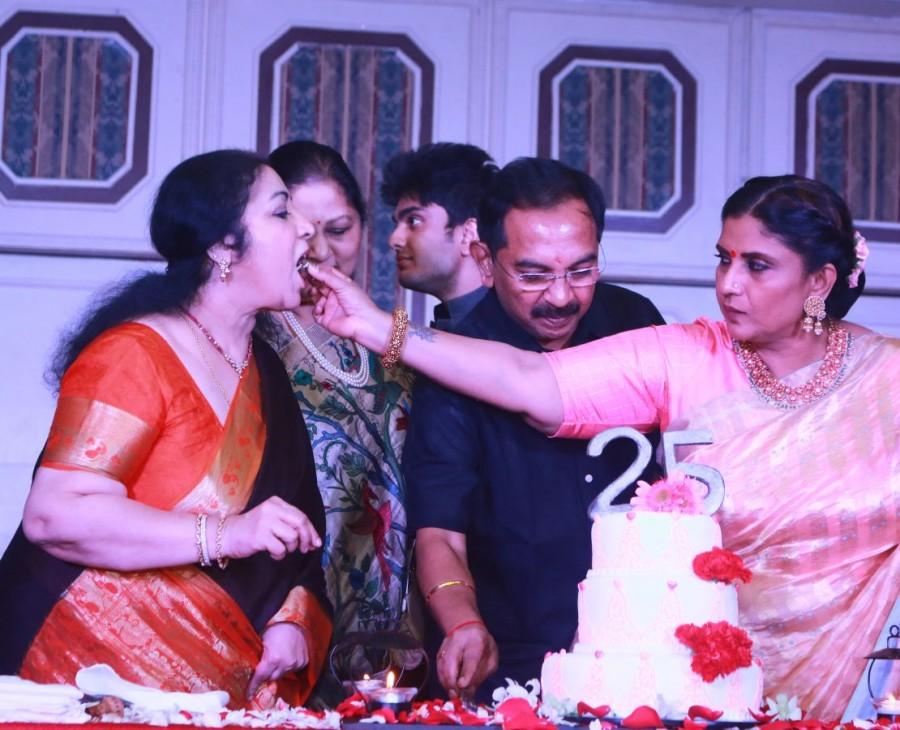 Rajkumar & Sripriya's 25th Wedding Anniversary,Suriya,Jyothika,Sivakarthikeyan,Vijay Sethupathi,R. Sarathkumar,Raadhika Sarathkumar,Suriya and Jyothika
