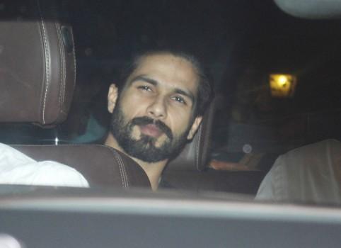 Bollywood actor Shahid Kapoor was spotted getting out of Sanjay Leela Bhansali's office in Juhu.