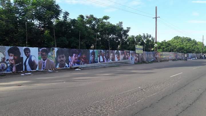 Thalapathy 60 special Poster by Madurai Temple city Vijay fans Thalapathy 60,Thalapathy 60 Poster,Vijay fans,Madurai Temple city,Madurai vijay fans,Vijay and Keerthy Suresh,Vijay,Keerthy Suresh,ilayathalapathy vijay