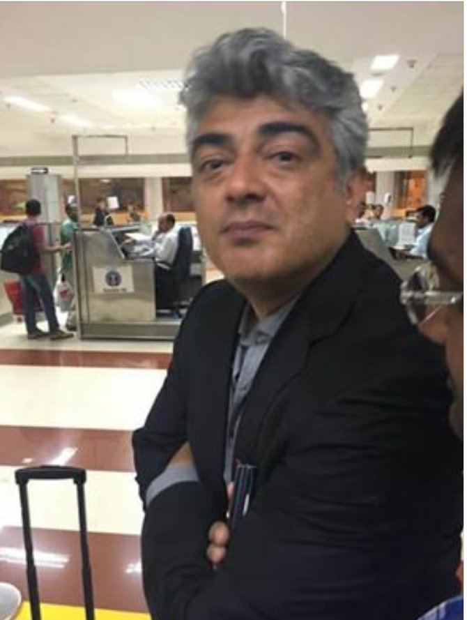 Actor Thala Ajith snapped at Abu Dhabi Airport for 'Thala 57' shooting. Ajith,ajith kumar,thala ajith,thala 57,thala 57 shooting,ajith thala 57 shooting,kajal aggarwal,siruthai siva,siruthai siva thala 57,Ajith latest pics,Ajith latest images,Ajith latest photos,Ajith latest pictures