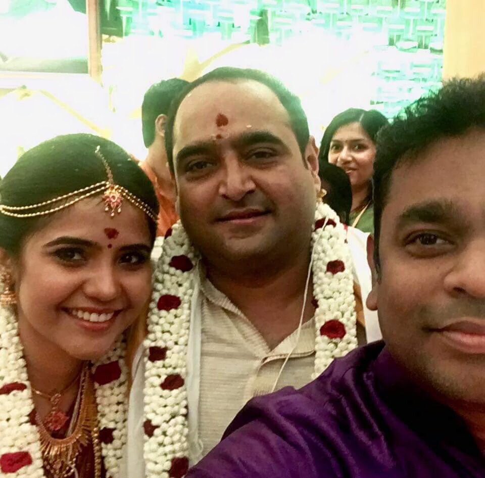 South Indian Actor Suriya, Music Composer AR Rahman at Director Vikram Kumar and Srinidhi wedding, Vikram Kumar and Srinidhi wedding,Vikram Kumar and Srinidhi marriage,Vikram Kumar wedding,Vikram Kumar marriage,Suriya,AR Rahman,Srinidhi wedding,Srinidhi marriage,Vikram Kumar Srinidhi wedding pictures,Srinidhi wedding pics