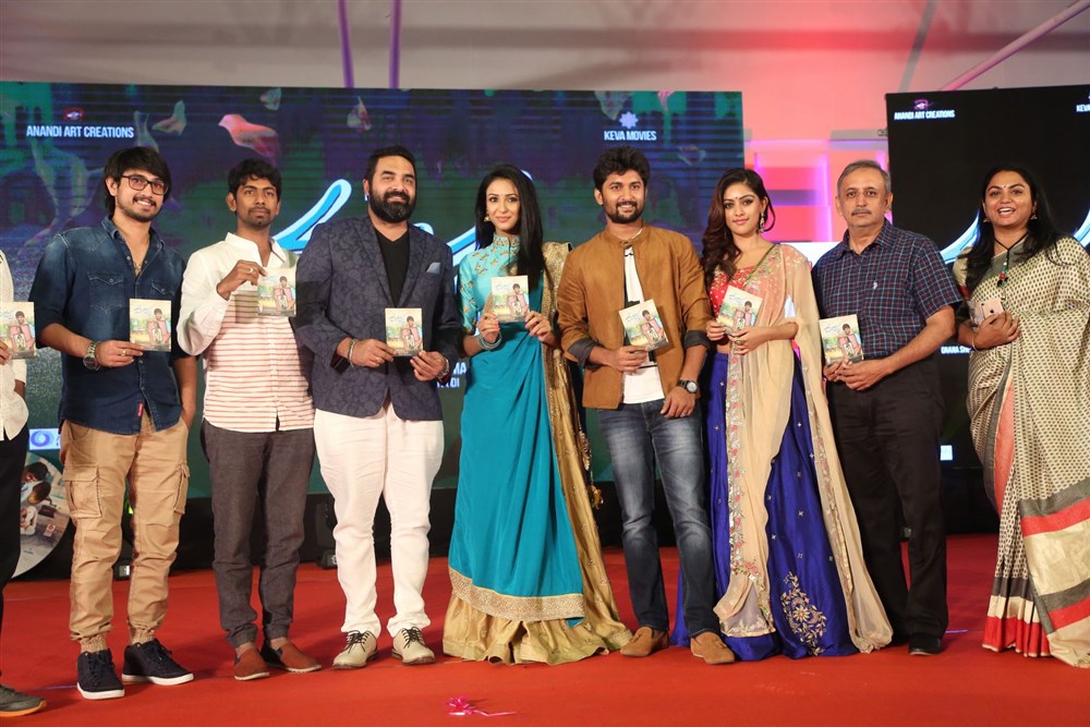 Telugu movie Majnu Audio Launch held in Hyderabad. Celebs like Nani, Priya Shri, Dil Raju, Anu Emmanuel, Geetha Golla, Virinchi Varma, Gopi Sunder, P. Kiran, Ramajogayya Sastry, Raj Tarun, Nallamalupu Bujji, BVSN Prasad, Gemini Kiran, Srinivas Avasarala, Maruthi and others graced the event. Majnu audio launch,Majnu audio,Majnu,Majnu music launch,Majnu music,Nani,Anu Emmanuel,Priya Shri,Majnu audio launch pics,Majnu audio launch images,Majnu audio launch photos,Majnu audio launch stills,Majnu audio launch pictures