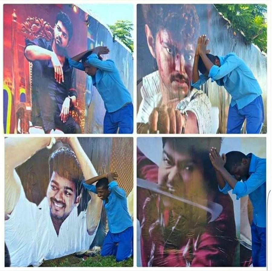 Ilayathalapathy Vijay die hard fans Celebrate release of Bairavaa poster. Vijay,ilayathalapathy Vijay,ilayathalapathy Vijay fans,Vijay Fans,Bairavaa poster,Bairavaa first look,Bairavaa movie poster,ilayathalapathy Vijay fans Celebrate release of Bairavaa poster,Vijay fans Celebrate release of Bairavaa poster