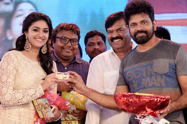 South Indian Actress Keerthy Suresh launches Dhanush's Rail Audio. Keerthy Suresh,Dhanush,Rail Audio,Rail music,Rail Audio launch,Keerthy Suresh and Dhanush,Dhanush and Keerthy Suresh,Rail Audio pics,Rail Audio launch pics,Rail Audio launch images,Rail Audio launch photos,Rail Audio launch stills,Rail Audio launch pictur