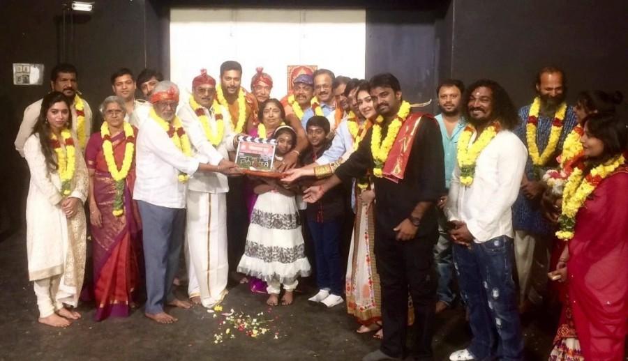 Actor Jayam Ravi and Director Vijay's untitled project launched at AVM Studios, Chennai. Jayam Ravi and Director Vijay,Jayam Ravi,Director Vijay,Vijay,AL Vijay,AL Azhagappan,Mohan Raja,Sayesha Saigal,Dhananjayan,Thambi Ramaiah,Stunt Choreographer Silva,Production Designer Jayashree,Aarthi Ravi