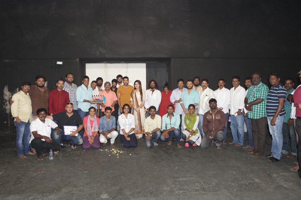 Actor Jayam Ravi and Director Vijay's untitled project launched at AVM Studios, Chennai. Jayam Ravi and Director Vijay,Jayam Ravi,Director Vijay,Vijay,AL Vijay,AL Azhagappan,Mohan Raja,Sayesha Saigal,Dhananjayan,Thambi Ramaiah,Stunt Choreographer Silva,Production Designer Jayashree,Aarthi Ravi